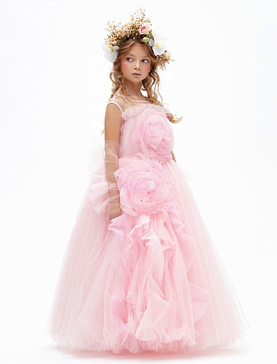 Розовое пышное Платье SASHA KIM - 1054709270935 - Фото 5
