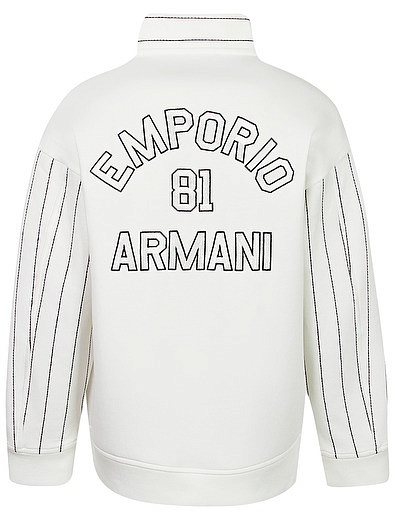 Толстовка с вышитым на спине логотипом EMPORIO ARMANI - 0074519371944 - Фото 2