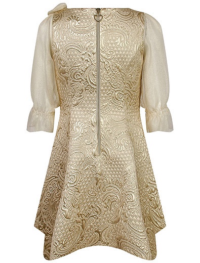 Золотое платье из фактурной ткани Lesy - 1054609085288 - Фото 4