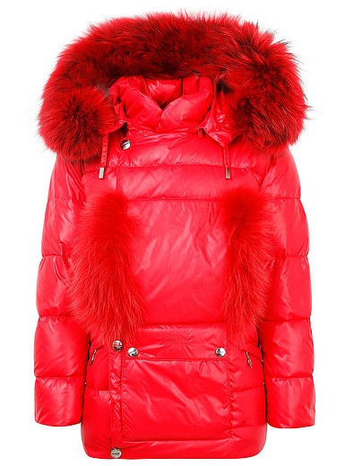 Красный комплект из куртки и полукомбинезона Manudieci - 6121309981112 - Фото 4