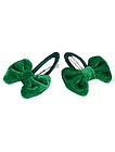 Зелёные бархатные заколки-клак для волос 2шт - 4884500281291