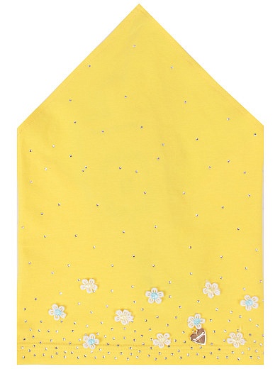 Жёлтая бандана с цветочками Il Trenino - 1374509170106 - Фото 1