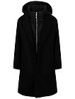 Чёрное пальто с манишкой - 1124519381272
