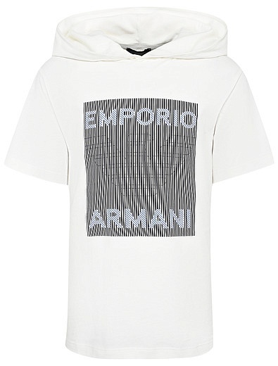 Комплект из шорт и футболки с капюшоном EMPORIO ARMANI - 3024519371250 - Фото 3