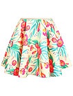 Атласная юбка с цветочным принтом - 1042809973573