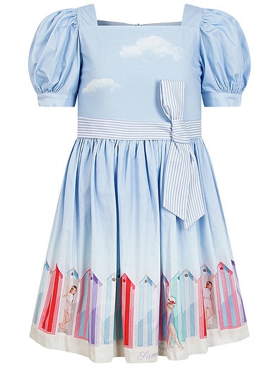 голубое Платье с рукавами-фонариками Lapin House - 1054509278421 - Фото 1