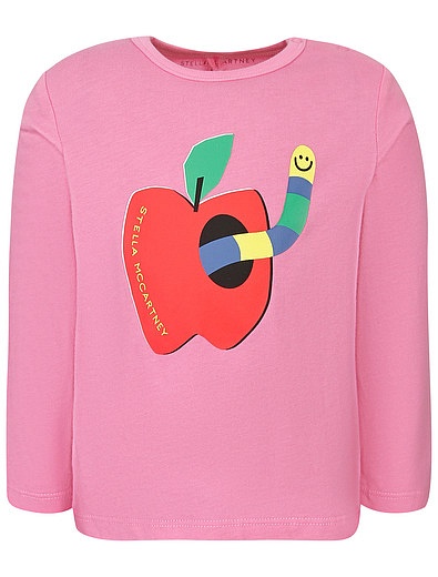 Розовый лонгслив с яблоком Stella McCartney - 4164509285323 - Фото 1