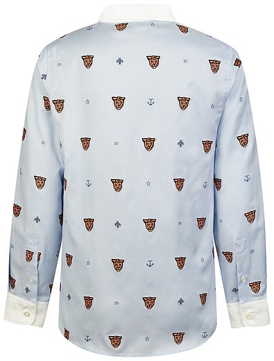 Рубашка из филькупе с тиграми GUCCI - 1011519980287 - Фото 2
