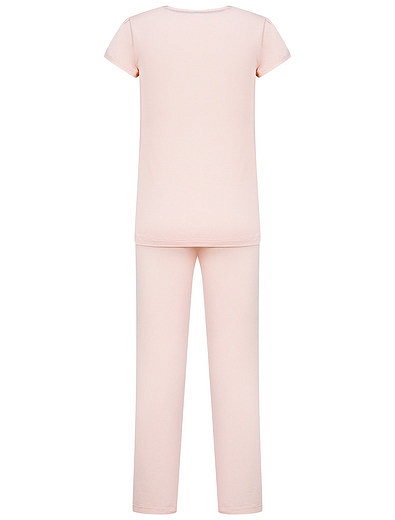 Розовая пижама с кружевными вставками Sognatori - 0214509070475 - Фото 2