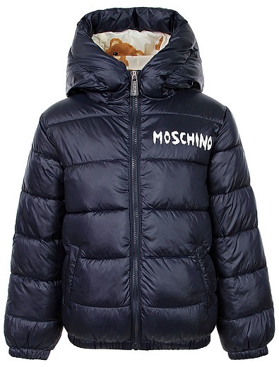 дутая Куртка с принтом на спине Moschino - 1074529280686 - Фото 1