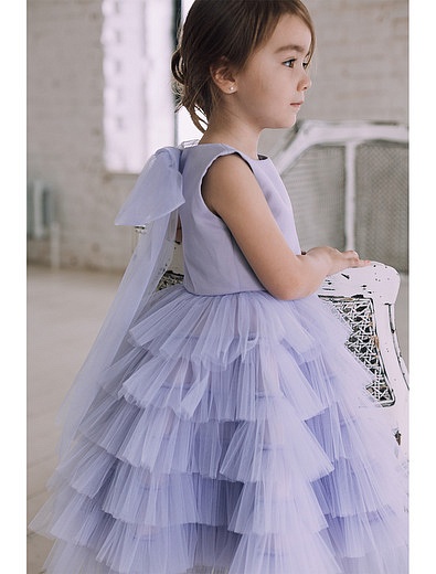 Лавандовое многослойное платье с бантом Windy ENN`STORE - 1052000980010 - Фото 3