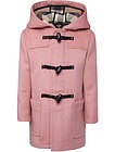 Пальто-дафлкот из шерсти розовый - 1122609780042