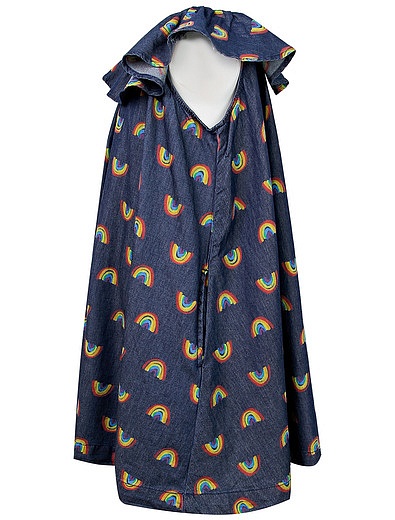 Платье из денима с принтом радуга Stella McCartney - 1051409070186 - Фото 3