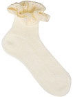 Бежевые носки с ажурной оборкой - 1531909670036
