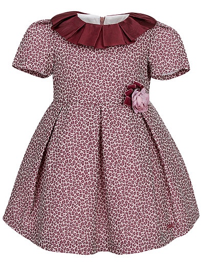 Леопардовое платье бордового цвета Baby A - 1054609286173 - Фото 1