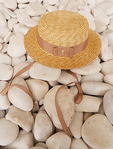 Соломенная шляпа-канотье с бежевой лентой SKAZKA LOVERS - 1174508270056 - Фото 6
