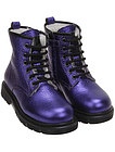 Фиолетовые ботинки с мехом - 2034509284300