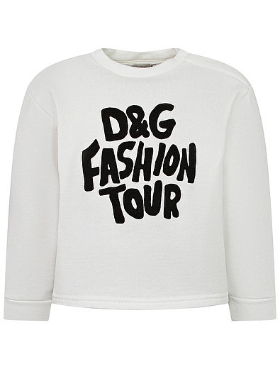 Белый свитшот Fashion tour Dolce & Gabbana - 0084509180128 - Фото 1