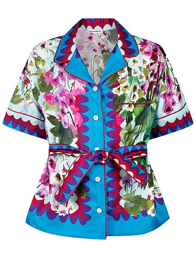Шёлковая Блуза с поясом Dolce & Gabbana - 1034509271288 - Фото 1