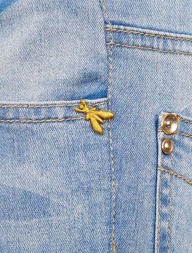 Голубые джинсы с потертостями Patrizia Pepe - 1161509770128 - Фото 2