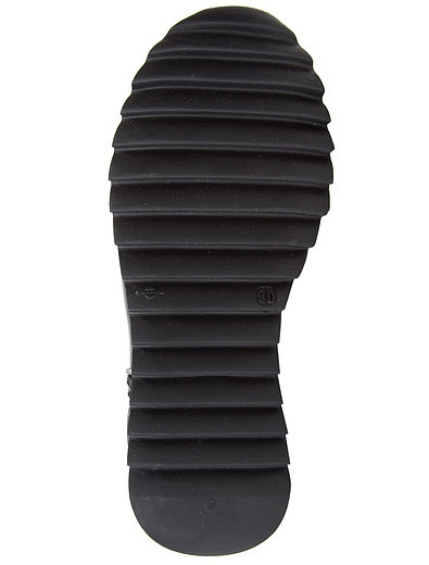 Черные высокие сапоги с текстильными вставками UNISA - 2021109680168 - Фото 5