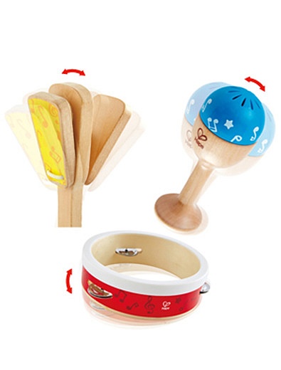 Музыкальная игрушка Детский набор перкуссионных инструментов Hape - 7134529280742 - Фото 4