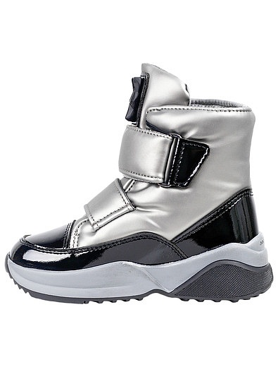 Серебряные ботинки на липучках Jog Dog - 2034509185423 - Фото 3