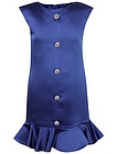 синее Платье с декоративными пуговицами - 1051409980720