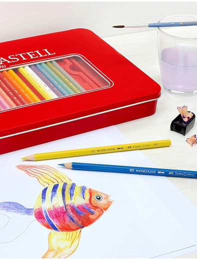 Карандаши цветные 60 цветов (ластик + точилка  + 2 ч/г карандаша) Faber-Castell - 6884528280083 - Фото 3