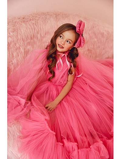 Розовое Платье с накидкой SASHA KIM - 1054709270904 - Фото 5