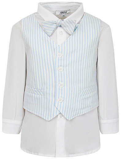 комплект из шорт,жилета и рубашки с бабочкой Aletta - 3044519070427 - Фото 4