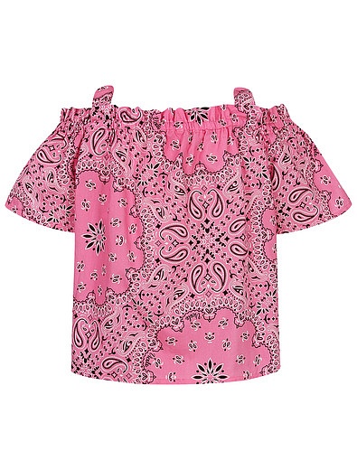 Хлопковая блуза с узором Vicolo - 1034509371872 - Фото 2