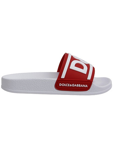 Шлепанцы пляжные с логотипом Dolce & Gabbana - 2284529370747 - Фото 2