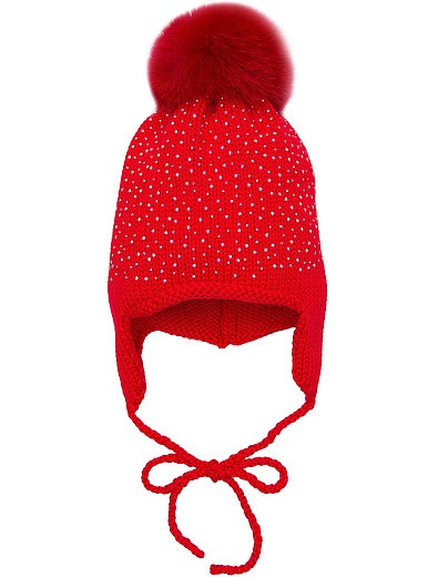 Красная шапка усыпанная стразами Regina - 1351309780049 - Фото 1