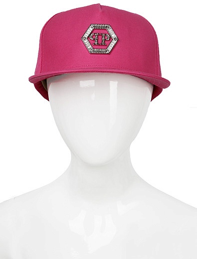 Розовая кепка с эмблемой логотипа Philipp Plein - 1184509070074 - Фото 9