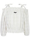 Ажурная хлопковая блуза - 1034509370011