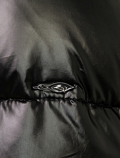 Черная пуховая куртка с меховой отделкой Manudieci - 1071119880936 - Фото 2