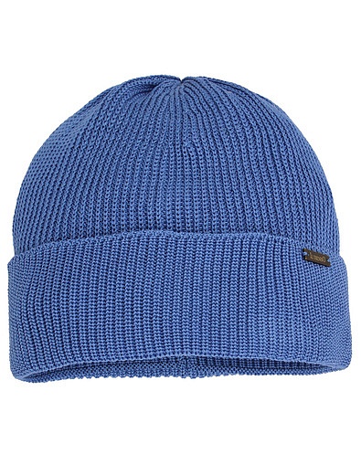 Хлопковая шапка синего цвета Il Trenino - 1354519370680 - Фото 1