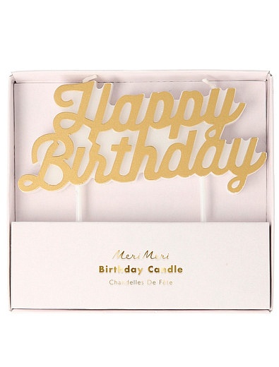 Свеча для торта &quot;happy birthday&quot; Meri Meri - 6374520080137 - Фото 1