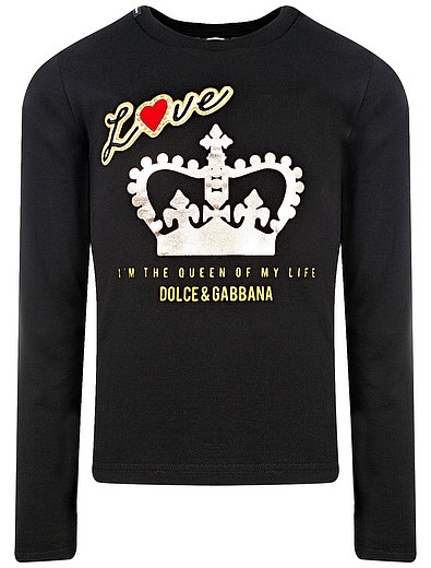 Лонгслив с принтом i'm the queen of my life Dolce & Gabbana - 4161109980177 - Фото 1