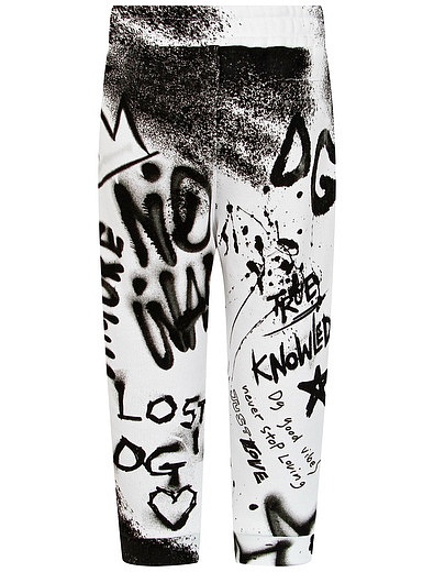 спортивные брюки с принтом граффити Dolce & Gabbana - 4244529183370 - Фото 2