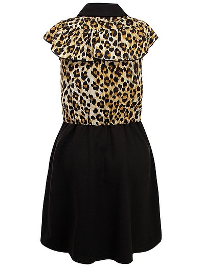 Платье с леопардовым верхом Moschino - 1054509286464 - Фото 2