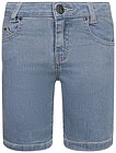 Джинсовые шорты с логотипом на кармане - 1414619172949