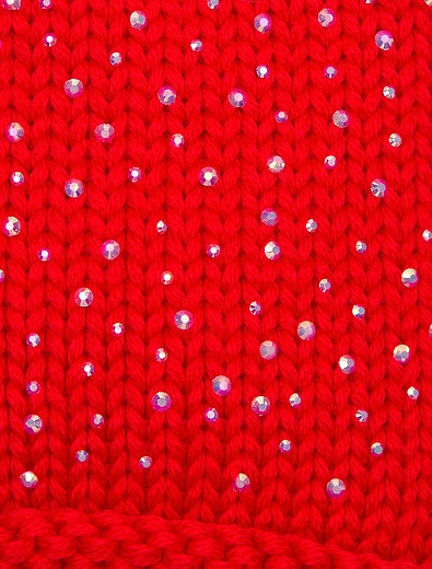 Красная шапка усыпанная стразами Regina - 1351309780049 - Фото 2