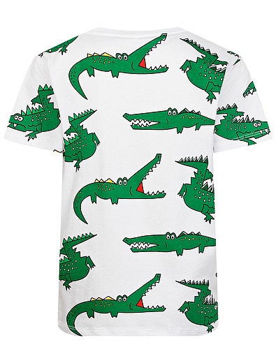 Белая футболка с принтом крокодилы Stella McCartney - 1134619274565 - Фото 2
