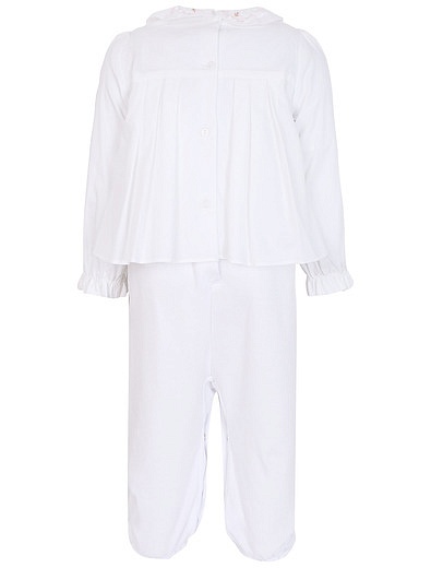 Белый хлопковый комбинезон с вышивкой Dior - 1281209970304 - Фото 2