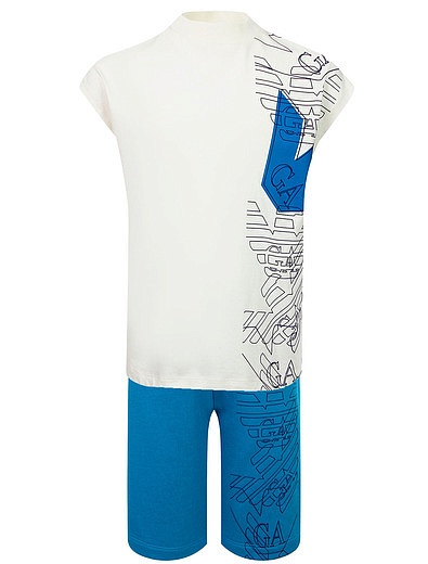 Комплект из футболки и шорт с лого EMPORIO ARMANI - 3024519411321 - Фото 1