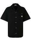 Чёрная рубашка с коротким рукавом - 1014519372519