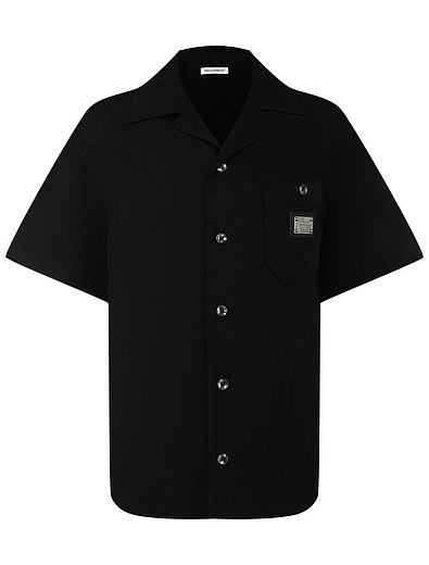 Чёрная рубашка с коротким рукавом Dolce & Gabbana - 1014519372519 - Фото 1