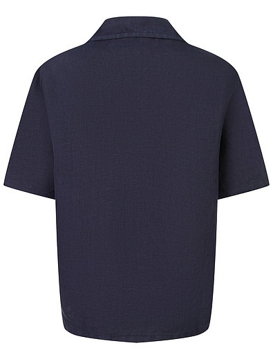 Льняная рубашка с коротким рукавом Il Gufo - 1014519372434 - Фото 2